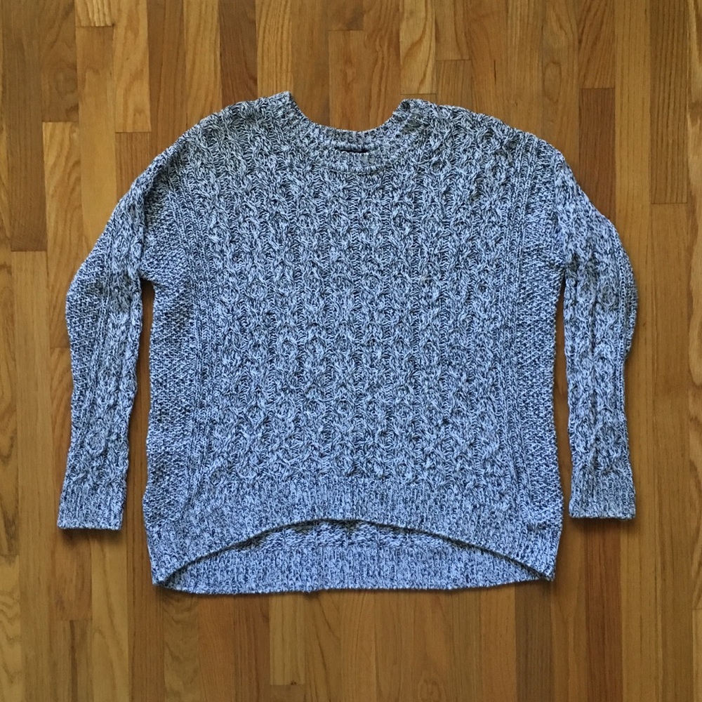 H&M Black & White Knit Oversized Sweater